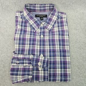 Banana Republic Purple Plaid Soft‎ Wash Men's Shirt Size Small